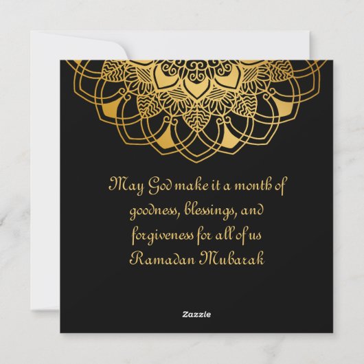 ラマダンカレム抽象芸術フローラ金ゴールド動機 シーズンカード (裏面)