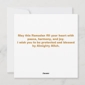 ラマダンカレム金ゴールドスターズアンドクレセント シーズンカード (裏面)