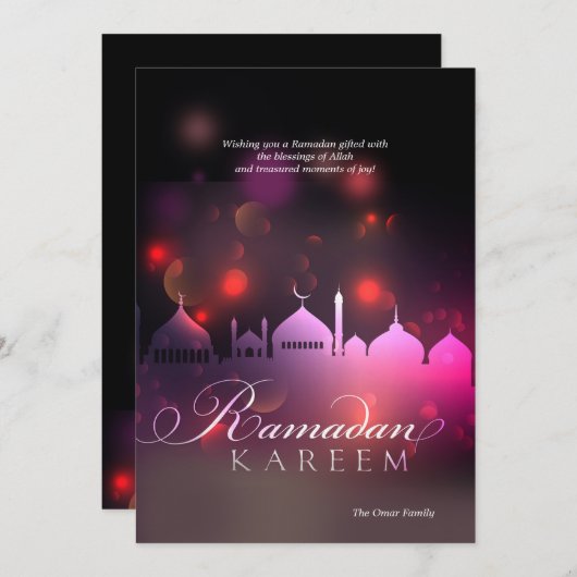 ラマダンカレームグリーティングカード シーズンカード (正面/裏面)