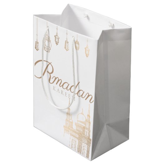 ラマダンカレームテーマ抱き枕お祝い ミディアムペーパーバッグ (裏面アングル)