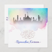 ラマダンカレーム水彩  シーズンカード (正面/裏面)