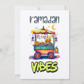 ラマダンビベス | アラビア通りフードカート白熱［赤熱］光を放つ 招待状 (正面)