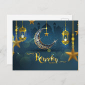 ラマダンブルーと金ゴールドムーンファノス ポストカード (正面/裏面)