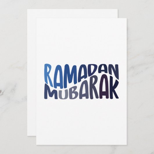 ラマダンムバラクイスラム引用文 シーズンカード (正面/裏面)