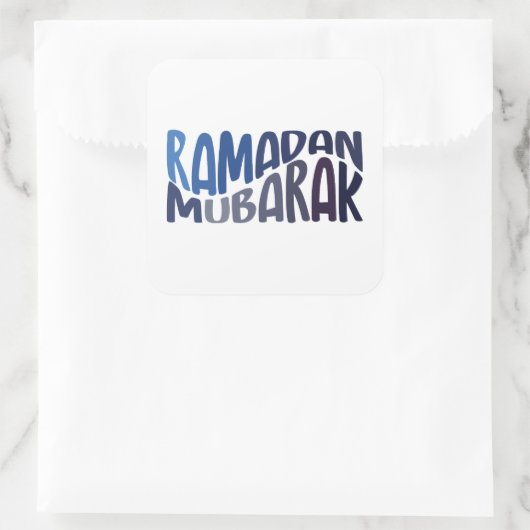ラマダンムバラクイスラム引用文 スクエアシール (バッグ)