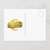 ラマダンムバラクイスラム提灯ブルーイフターパーティー ポストカード (裏面)