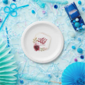 ラマダンムバラクウォーターカラーフローラ ペーパープレート (パーティー)