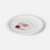 ラマダンムバラクウォーターカラーフローラ ペーパープレート (アングル)