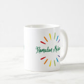 ラマダンムバラクシンプルカラフル コーヒーマグカップ (正面右)