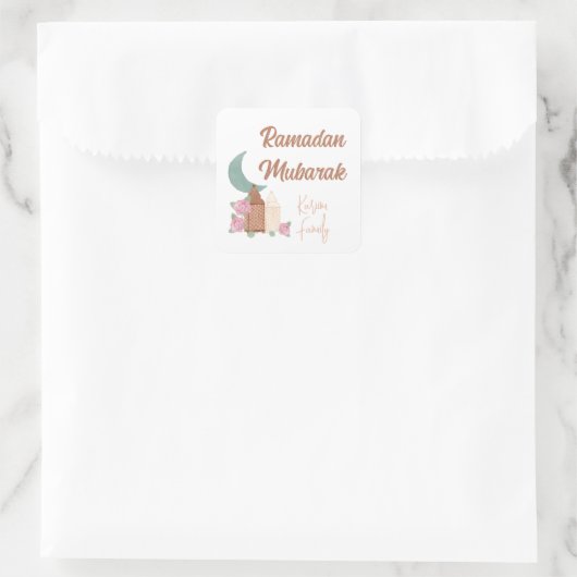 ラマダンムバラクデコリカスタムーHOMEデコール名 スクエアシール (バッグ)