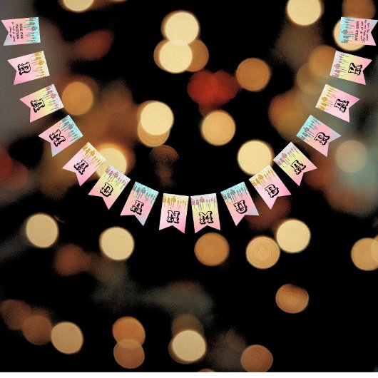 ラマダンムバラクバナーデコル バンティングフラッグ