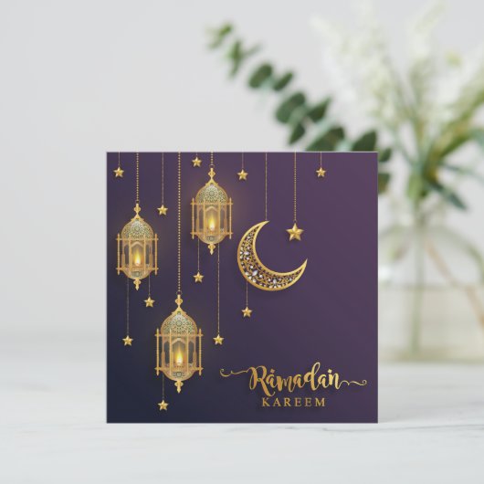 ラマダンムバラクビーズ宝石クレセント金ゴールド星 シーズンカード (スタンド正面)