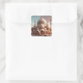 ラマダンムバラクフラットホリデーカード スクエアシール (バッグ)