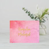 ラマダンムバラクラマダンカレム恋しく思金ゴールド 箔シーズンポストカード (立ち正面)