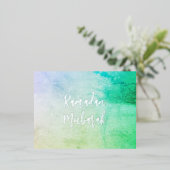 ラマダンムバラクラマダンカレム海シルバー 箔シーズンポストカード (立ち正面)