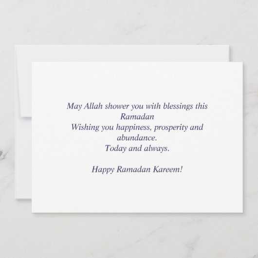 ラマダンムバラク三日月魔法の砂漠の夜の青 シーズンカード (裏面)