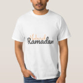ラマダンムバラク |イスラムタイポグラフィTシャツ Tシャツ (正面)