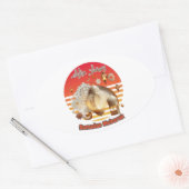 ラマダンムバラク 楕円形シール (封筒)