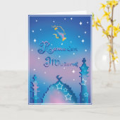 ラマダンムパーソナライズされたバラク カード (黄色い花)