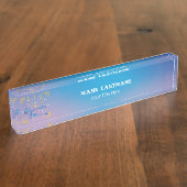 ラマダンムパーソナライズされたバラク デスクネームプレート (側面)