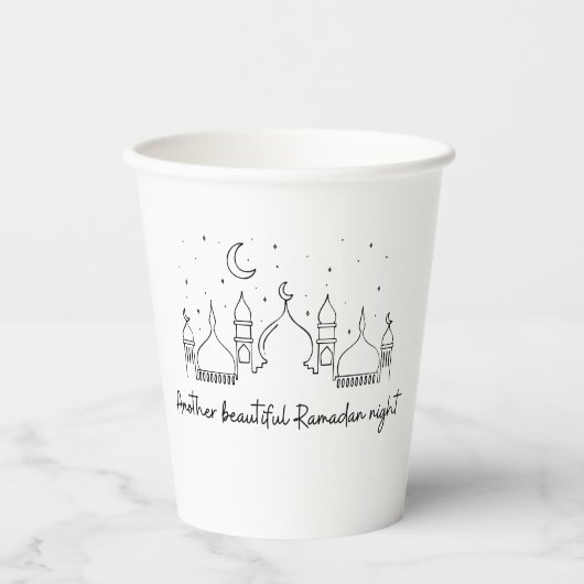 ラマダンラマダンカレムラマダンムバラク 紙コップ (正面)