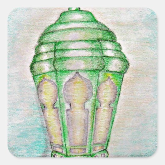 ラマダン灯篭 スクエアシール (正面)