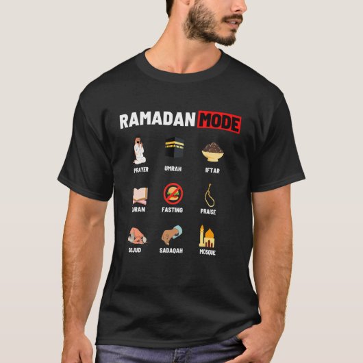 ラマダン2022ムスリムイードムバラクイスラム教徒連盟 Tシャツ (正面)