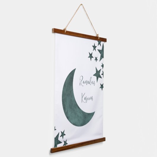ラマダン・カレム三日月イスラーム・ムバラク星 吊り下げ型タペストリー (傾斜あり)