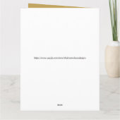 ラマダンMubarakアラビアパターン書道ブラック カード (裏面)