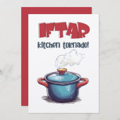 ラマダーンのイフタール・キッチン・トルネード - 魔法と混乱のミキシング 招待状 (正面/裏面)