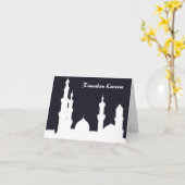 ラマダーンのモスクの黒カード カード (黄色い花)