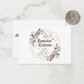 ラマダーンの祝福 装飾アート - エレガント ノートカード (正面/裏面インサイチュ)