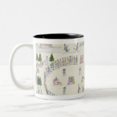 ラマダーンの端を含むイスラム教のフェスティバルからの ツートーンマグカップ (左)