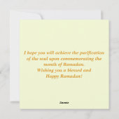 ラマダーンウォーターカラー金ゴールドモスククレセント シーズンカード (裏面)