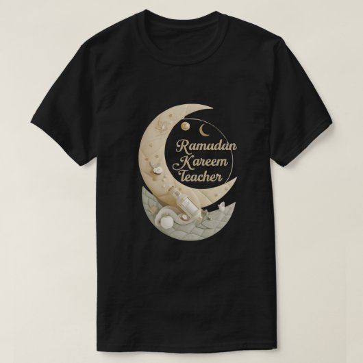 ラマダーンカリーム先生Tシャツ | イスラム教のお祭りお茶 Tシャツ (デザイン正面)