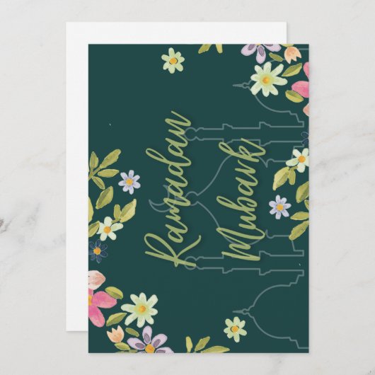 ラマダーン樹皮グリーンとフラワーカード シーズンカード (正面/裏面)