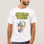 ラマダーン発光フェスタ：رمضان كريم فوانيس Tシャツ (正面)