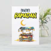 ラマダーン通りランタン付きフードカート 招待状 (スタンド正面)