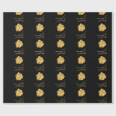 ラマダーン黄金の花アラビアラッピング紙 ラッピングペーパー (フラット)