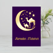 ラマダーン – ゴールデンラクダ – ホイル招待 箔招待状 (立ち正面)