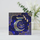 ラマダーン・ムバラク アラビア書道 ゴールドの三日月 シーズンカード (スタンド正面)