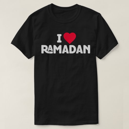 ラマダーンEid MubarakイスラムRamadanが大好き Tシャツ (デザイン正面)