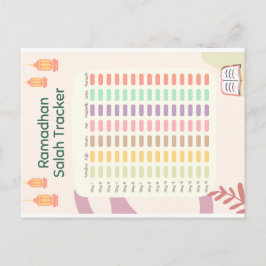 ラマダーンSalahトラッカー葉書 インビテーションポストカード