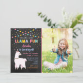 ラマチョークバースデーパーティフォト招待状 招待状 (スタンド正面)