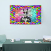 ラマツキセドパーソナライズされたキャラクター誕生日 横断幕 (トレードショー)