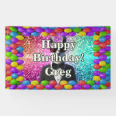 ラマツキセドパーソナライズされたキャラクター誕生日 横断幕 (横)