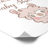 ラマテーマベビーシャワーウェルカムサイン ポスター (角)