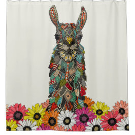 ラマデイジーラブチョーク シャワーカーテン