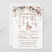 ラマトイズボホ招待ベビーシャワーアルパックボホ 招待状 (正面)