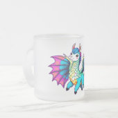 ラマドラゴンかわいいお洒落 フロストグラスマグカップ (正面左)